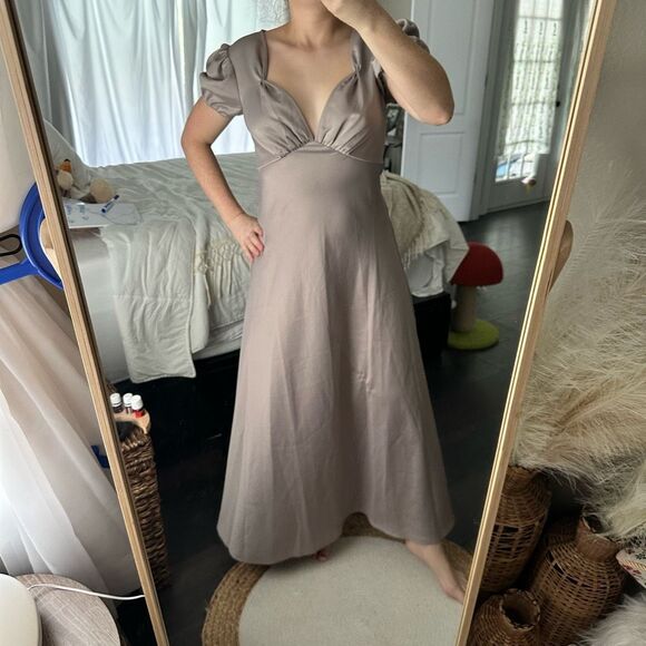 BHLDN Sachin + Babi Women’s 4 Shelley Satin Charmeuse MIDI Dress NWT
